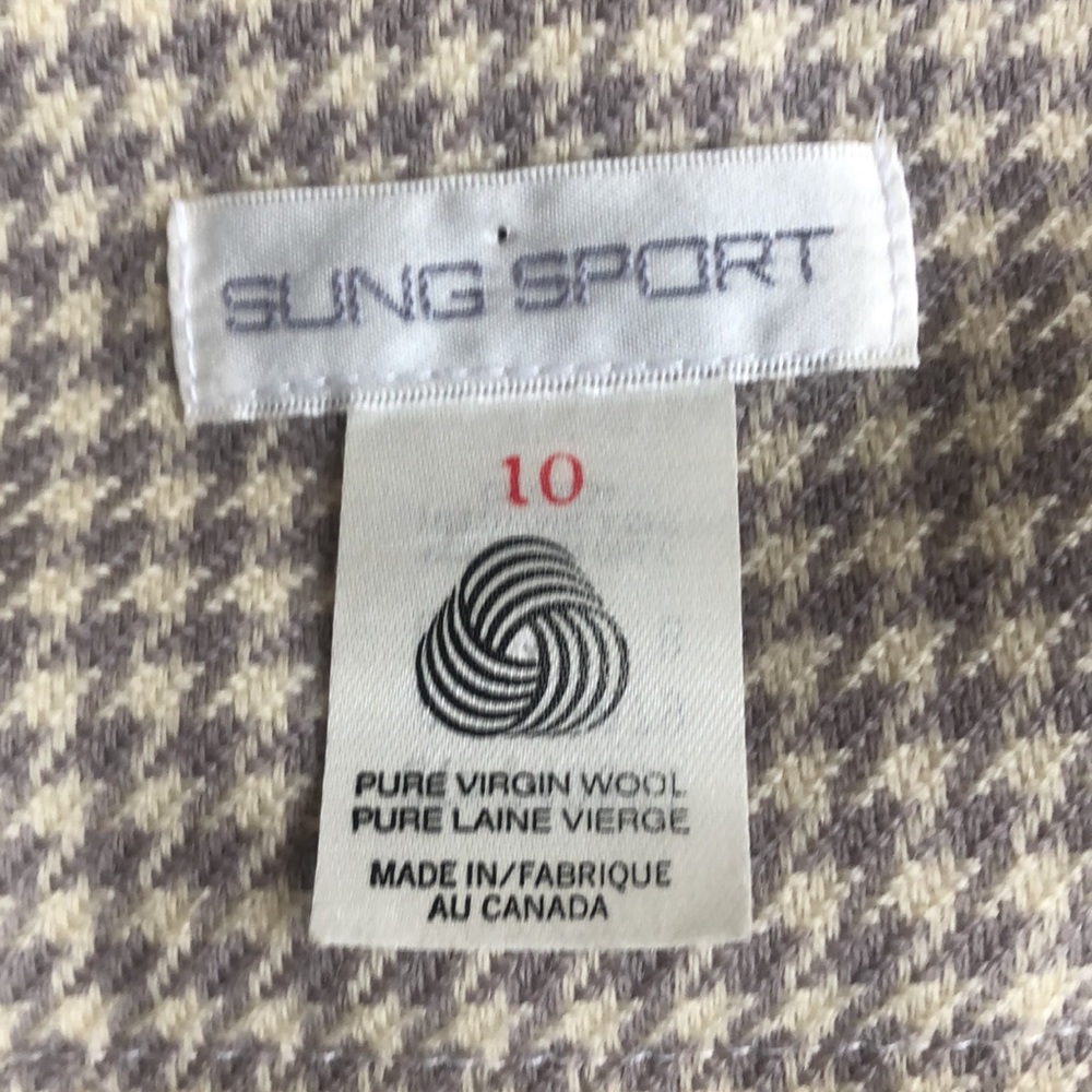 ✨Vintage Wool Houndstooth Sung Sport Dress Sz 10 ✨ - Picture 5 of 9